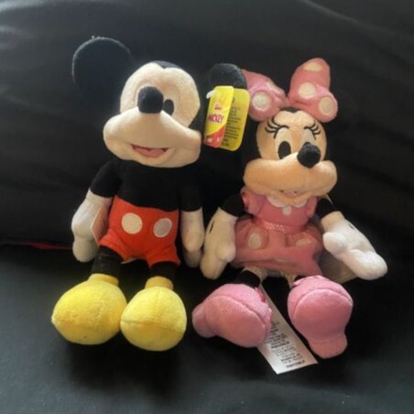 NWT. Mickey And Minnie Mouse Plush Doll Set 8 Inch Disney Plush - Picture 1 of 1